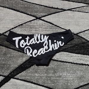 VICTORIA SECRET 2016 BLACK "TOTALLY BEACHIN"  CHEEKY HIPSTER SWIM BOTTOM